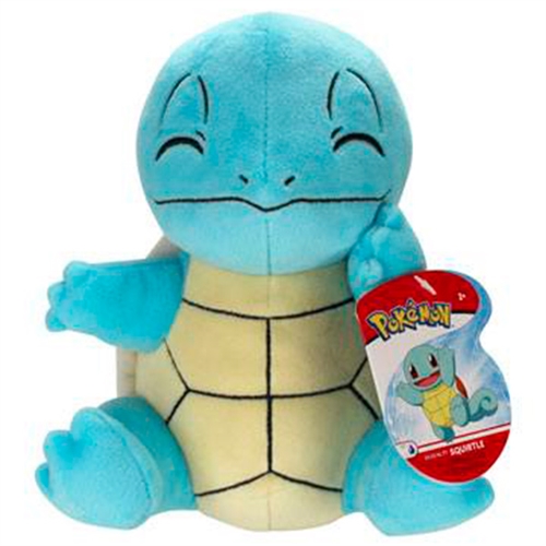 Pokémon Plushie - Siddende Squirtle 20 cm - Pokemon Legetøj